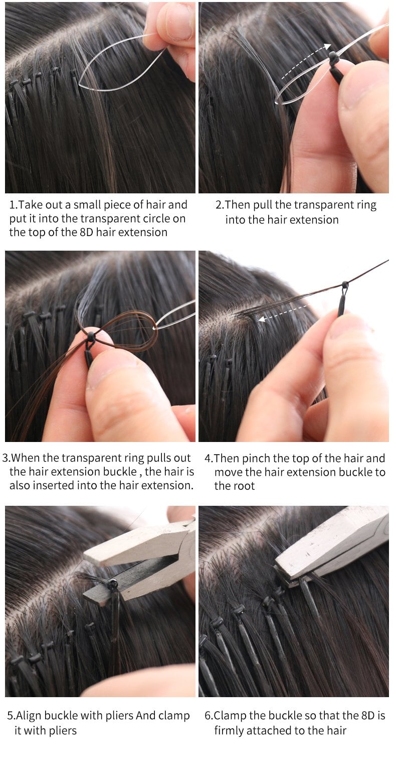 How to install 8D Hair Extensions